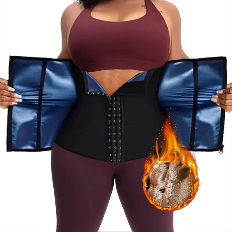 Women's Tummy Control Waist Trainer Corset with Zipper Compression Sweat Waist Trimmer Workout Belt Corset Shapewear Hourglass Waist Training Corset Hourglass Waist Trainer Body Shaper