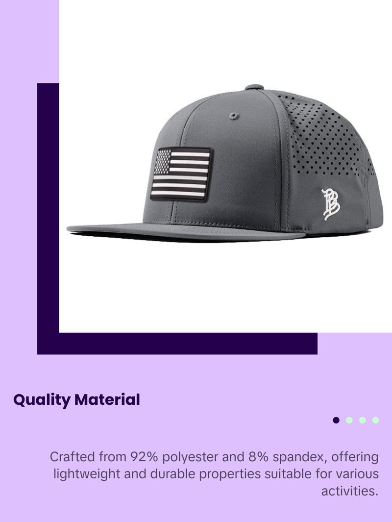 Vintage Old Glory Flat Brim Performance Hat