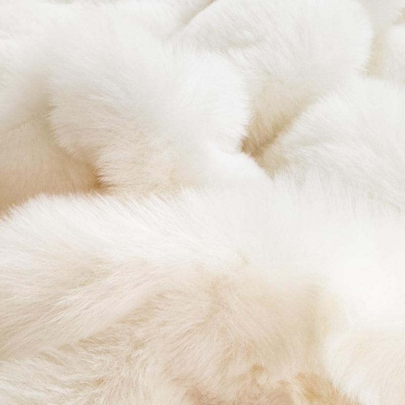 H&D Fluffy Faux Rabbit Fur Fitted Sheet 3-Piece Set — Ultra-Soft Plush Bed Sheet with 2 Pillowcases — Cozy, Warm, Solid-Color Bedding — Fits Queen and King Size Mattresses