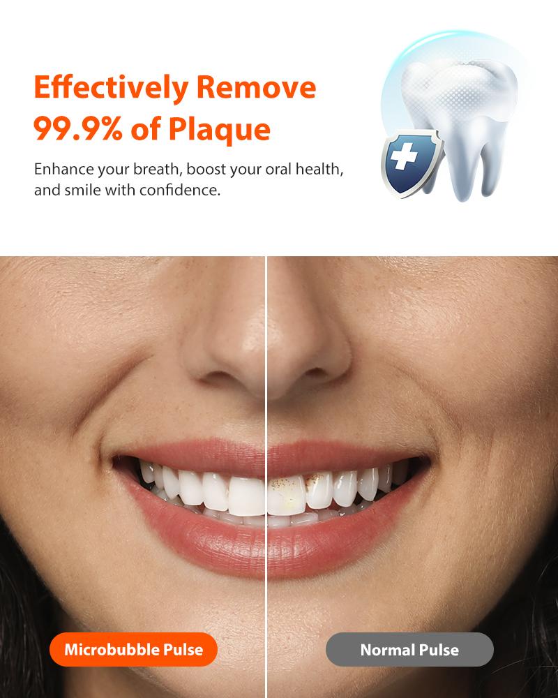 iHealth Vesa Water Flosser Cordless Oral Irrigator Dental Microbubble Technology 300ML Tank 4 Modes 5 Tips IPX7 Waterproof Teeth Gum Braces Care