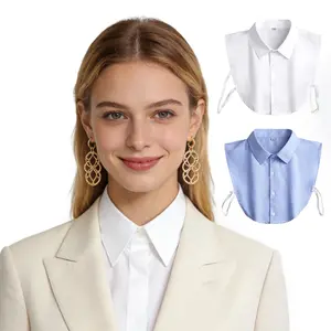 False Collar for Sweaters - Exquisite Layered Look - Perfect for Daily Use, Workplaces & Parties - Available in White & Blue