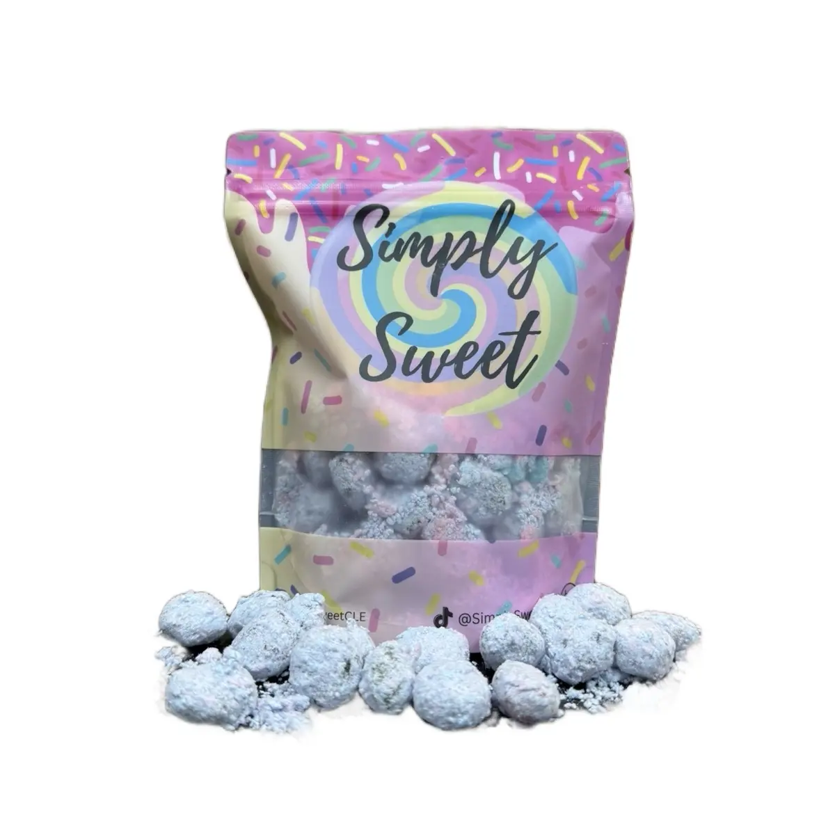 Simply Sweet CLE Cotton Candy-Coated Gushyz Low Fat Chewy Fruity Candies, Gluten-Free Sweet Snack Treat, Chewy Candies