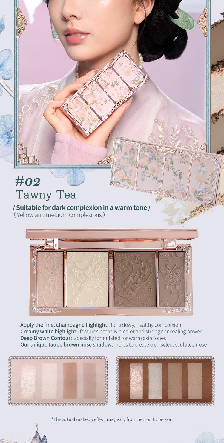 Flower Knows Butterfly Cloud Collar Embossed Highlight & Contour Palette, Made for Cool Shades, Neutral for Sculpting, Bronzing, and Shading, Natural Facial Contouring Makeup Palette, Long Lasting Buildable Concealer Powder, Summer Gift, Beauty Cosmetics