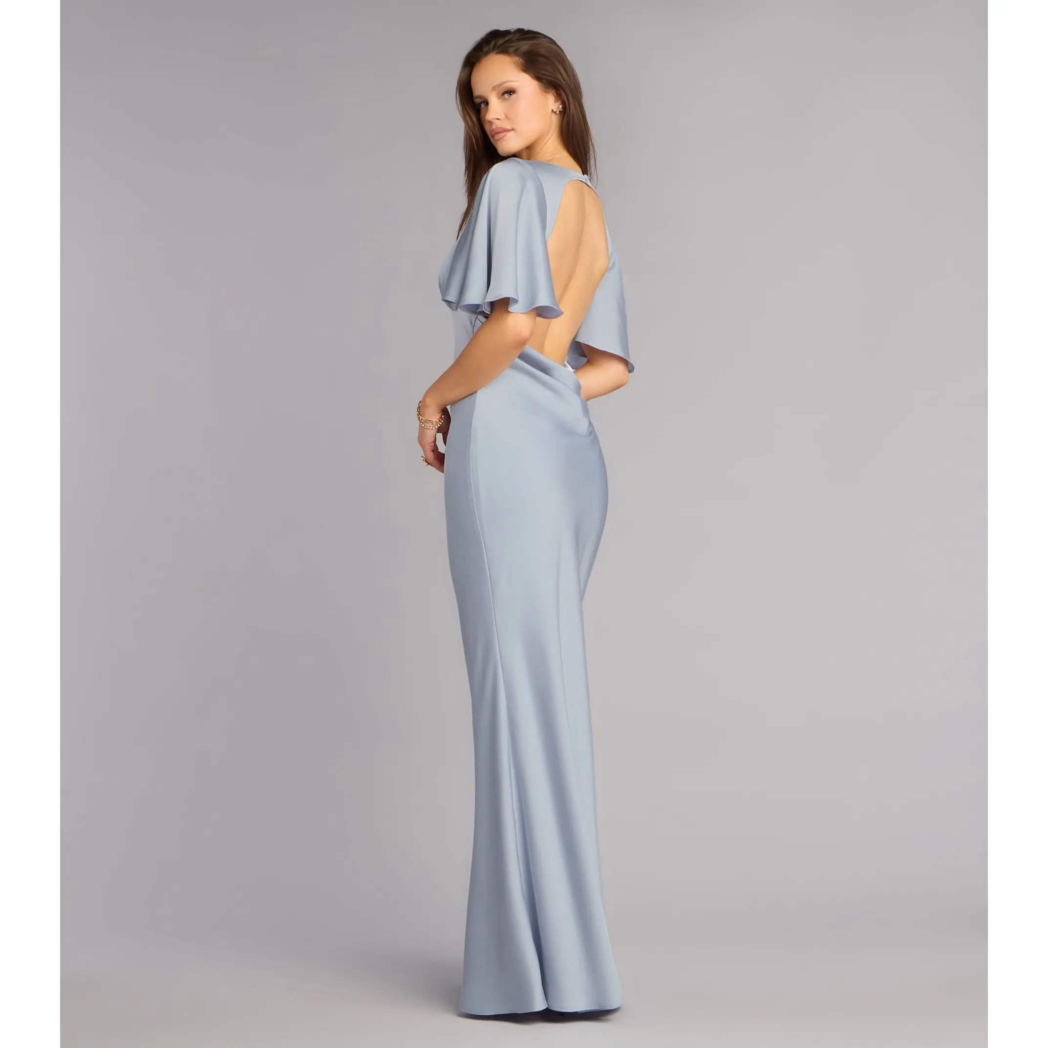 midi dress long sleeve formal Pure Silk Midi Dresses Long Sleeve Button Down Silk Shirt Dress Green / S main image 0