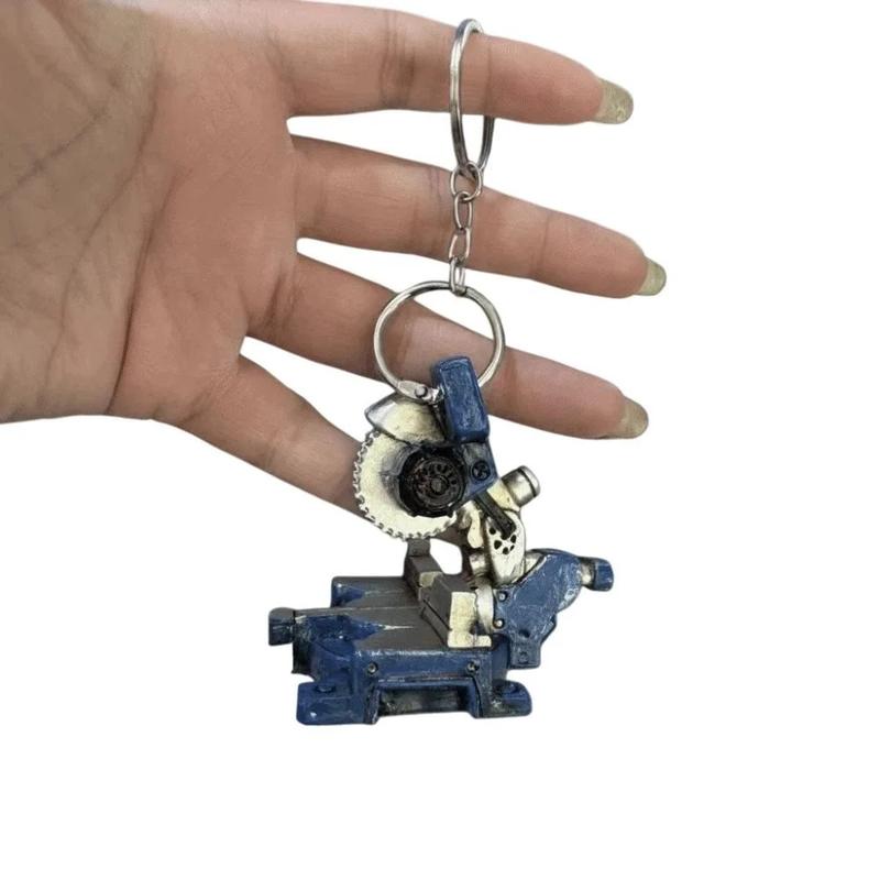 Stainless Steel（High Quality) Portable Chainsaw Keychain Ring Bag Charm Portable Angle Grinder Keychain Handheld Pruning Chainsaws
