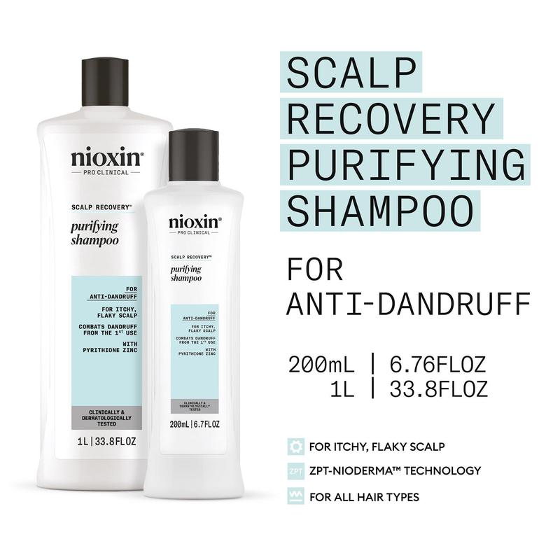 Nioxin Scalp Recovery Purifying Shampoo and Moisturizing Conditioner 6.7oz Duo
