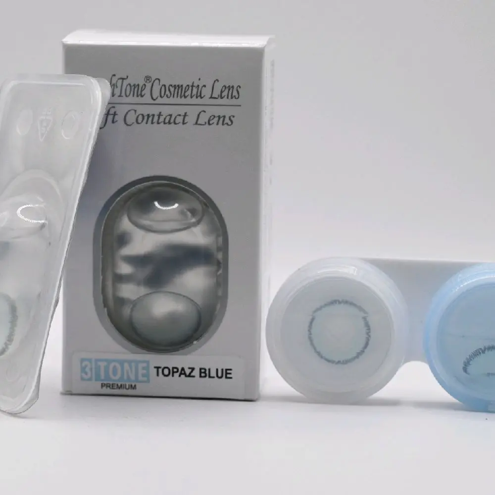 Lentes de Contacto Topaz Blue 3 Tone Premium