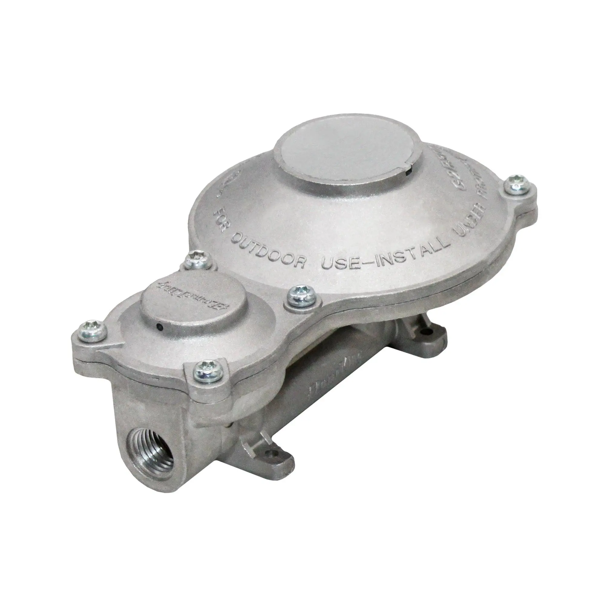 Flame King 300,000 BTU Vertical Mounted 2-Stage Propane LP Regulator for RVs, Vans, Trailers, Campers, 100LB Tanks, ASME Tanks, Generators