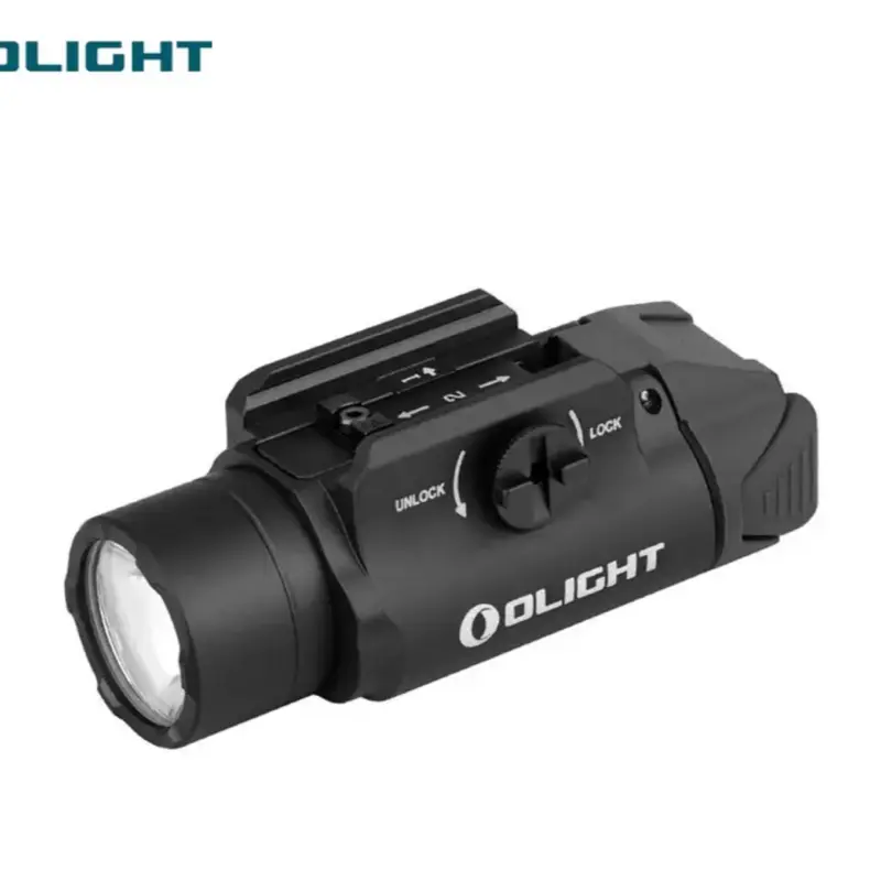 Olight PL-3R Valkyrie Tactical Weapon Light, Black Anodized Finish with Adjustable 1,500 Lumen White LED Lights, Portable Led Light Torches