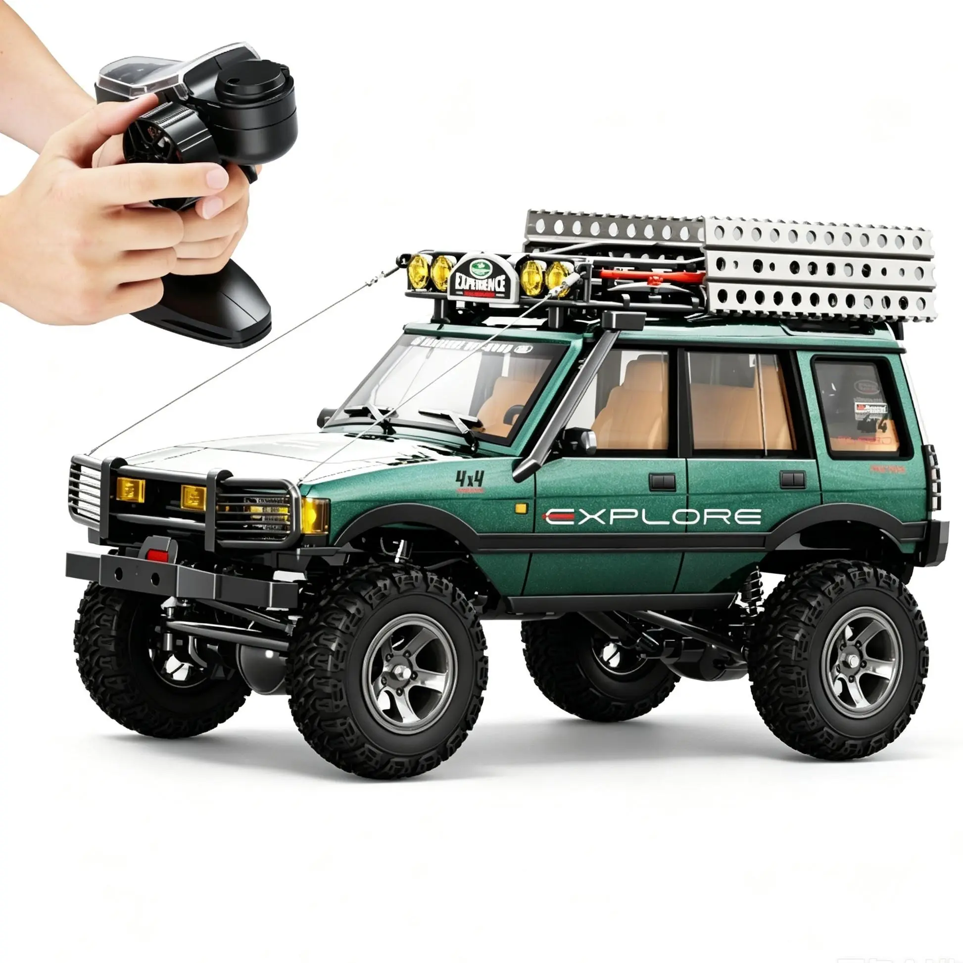 JXC 1/18 Scale RC Crawler ,2.4GHz HighTorque 4WD RC Crawling Car-Car withExcellent Suspension and ShockAbsorption,Realistic Mechanical Shifting,Dual-Speed Transmission, Multi-FunctionLighting, Dual Li-ion Batteries, PerfectBirthday & Kids Gift