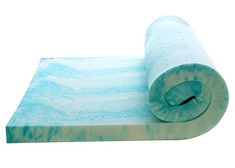 EGO Gel Memory Foam Mattress Topper Blue 2/3/4 Inch Twin Full Queen King Sleep Comfortable Premium Relaxation Certified High Quality Outdoorfun