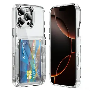 iPhone  Wallet Case Clear Wallet Case with Card Holder, Heavy Duty Protective Cover, Shockproof, Anti-Scratch, Anti-Yellowing
