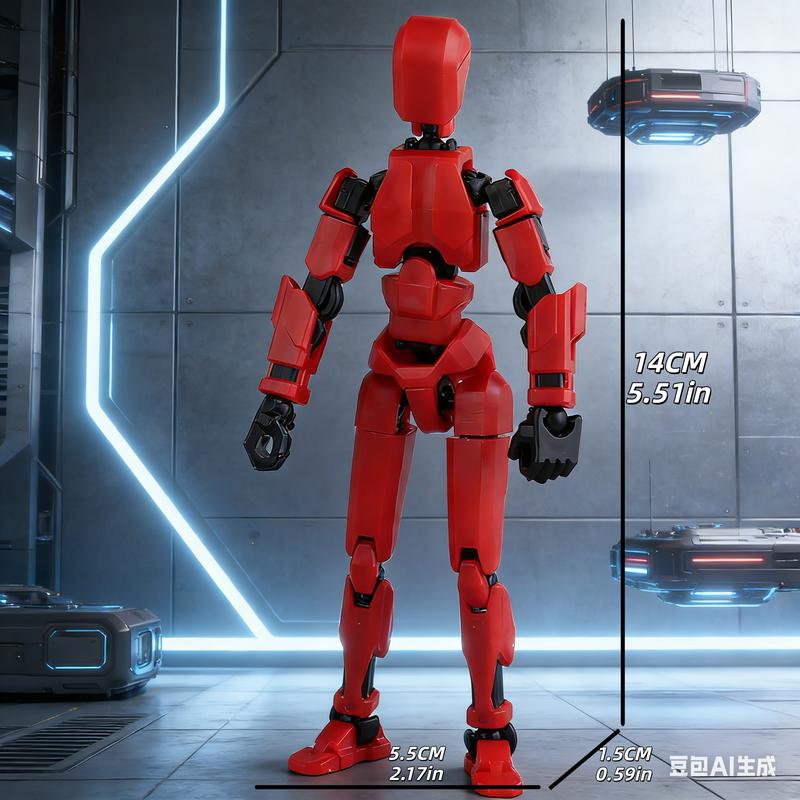 3D Printed 5.5" Multi-Joint Action Robot Doll | Highly Poseable & Assembleable | Perfect Gift for Birthdays, Valentine‘s Day, Easter | Cool Collectible Toy for Teens & Adults