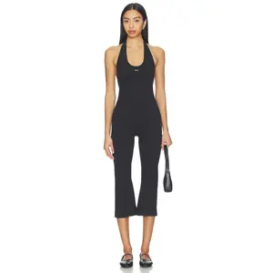 437 The Halter Onesie in Black