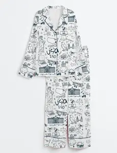 Women’s USA 250th Anniversary July 4th Patriotic Short Sleeve Satin Pajama Set