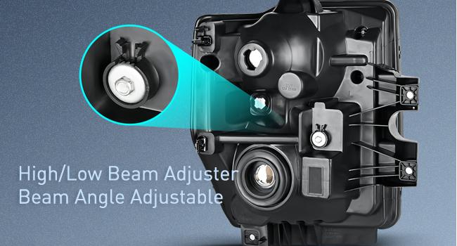 Nilight Headlight Assembly Compatible with 2008 2009 2010 Ford F250 F350 F450 Super Duty Headlamps Replacement Black Housing Amber Reflector Clear Lens Driver and Passenger Side