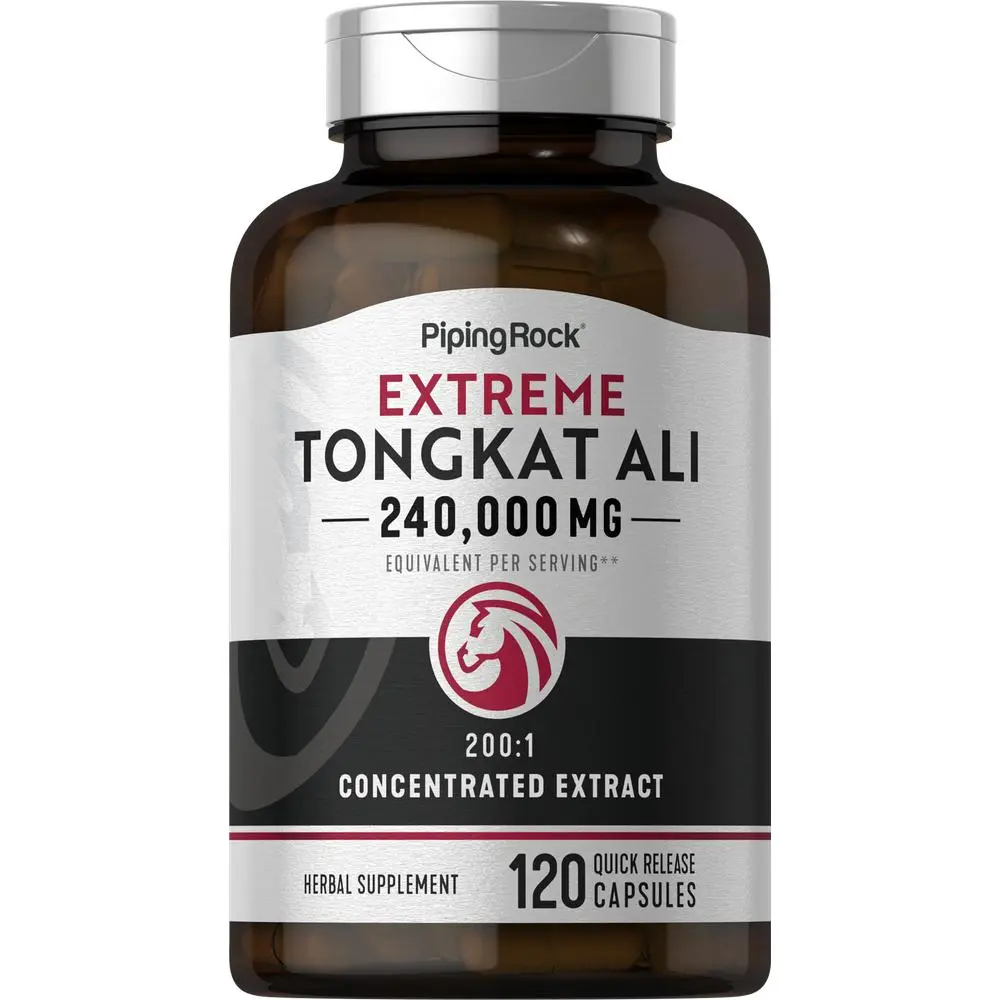 Piping Rock Tongkat Ali | 1200mg | 120 Capsules | Longjack Extract | Herbal Supplement | Non-GMO, Gluten Free