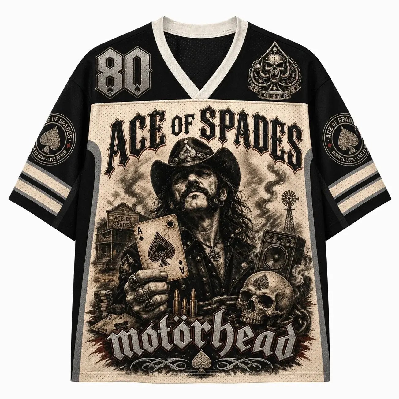 Motörhead Ace of Spades Baseball Jersey, Vintage Heavy Metal Jersey Shirt, Rock Streetwear Top, Unisex Fan Gift