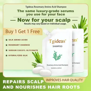 Tgideas Hair Nourishment Shampoo - Oil Balance & Scalp Refresh, Rosemary Zinc PCA Amino Acid Hydrolyzed Protein Gentle Cleanser Conditioner 250ML Shine