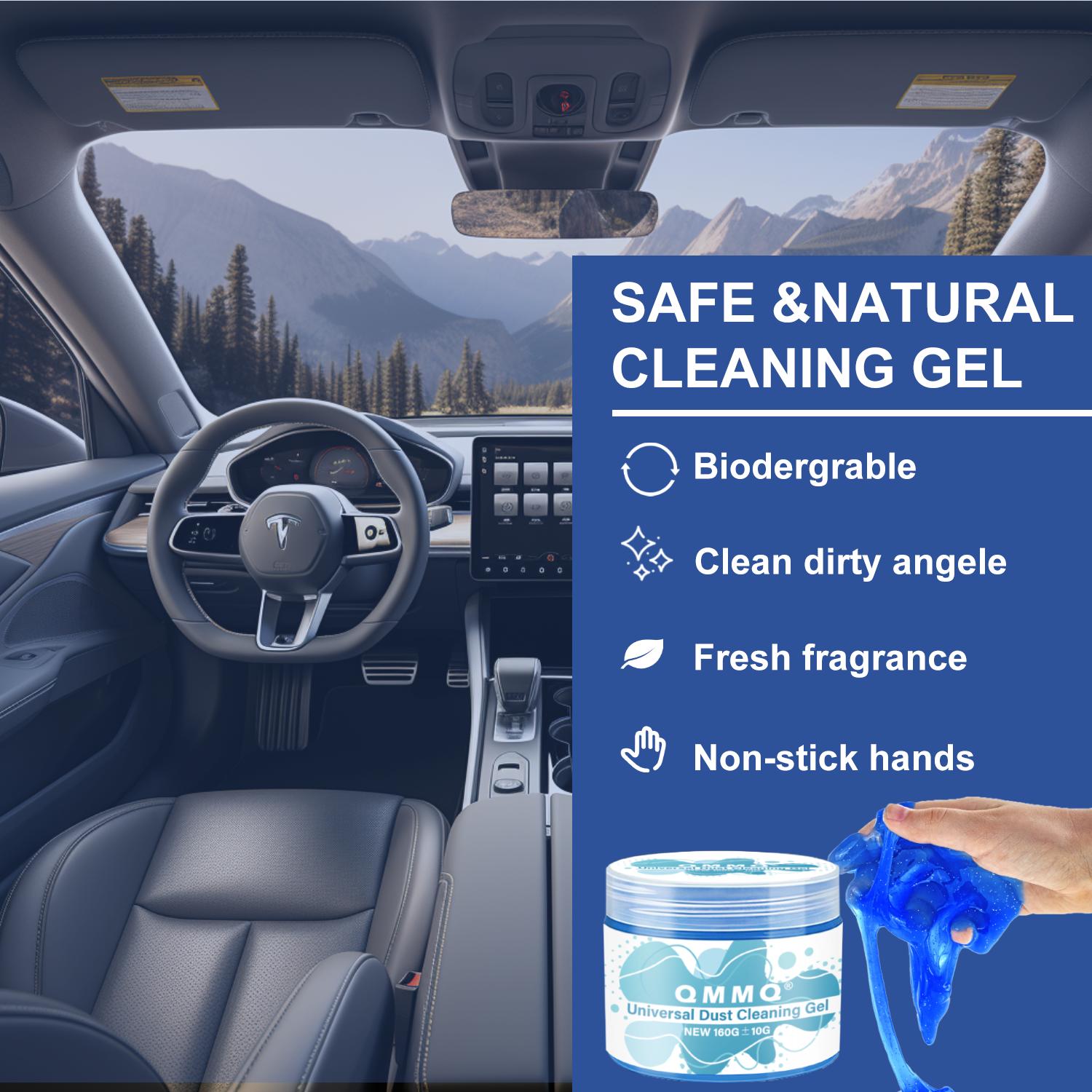Premium Car Gel Cleaner - Deep cleaning car interior gel, removes dust and dirt from vents, consoles and dashboards, car accessories, dust and dirt removal, keyboard cleaner