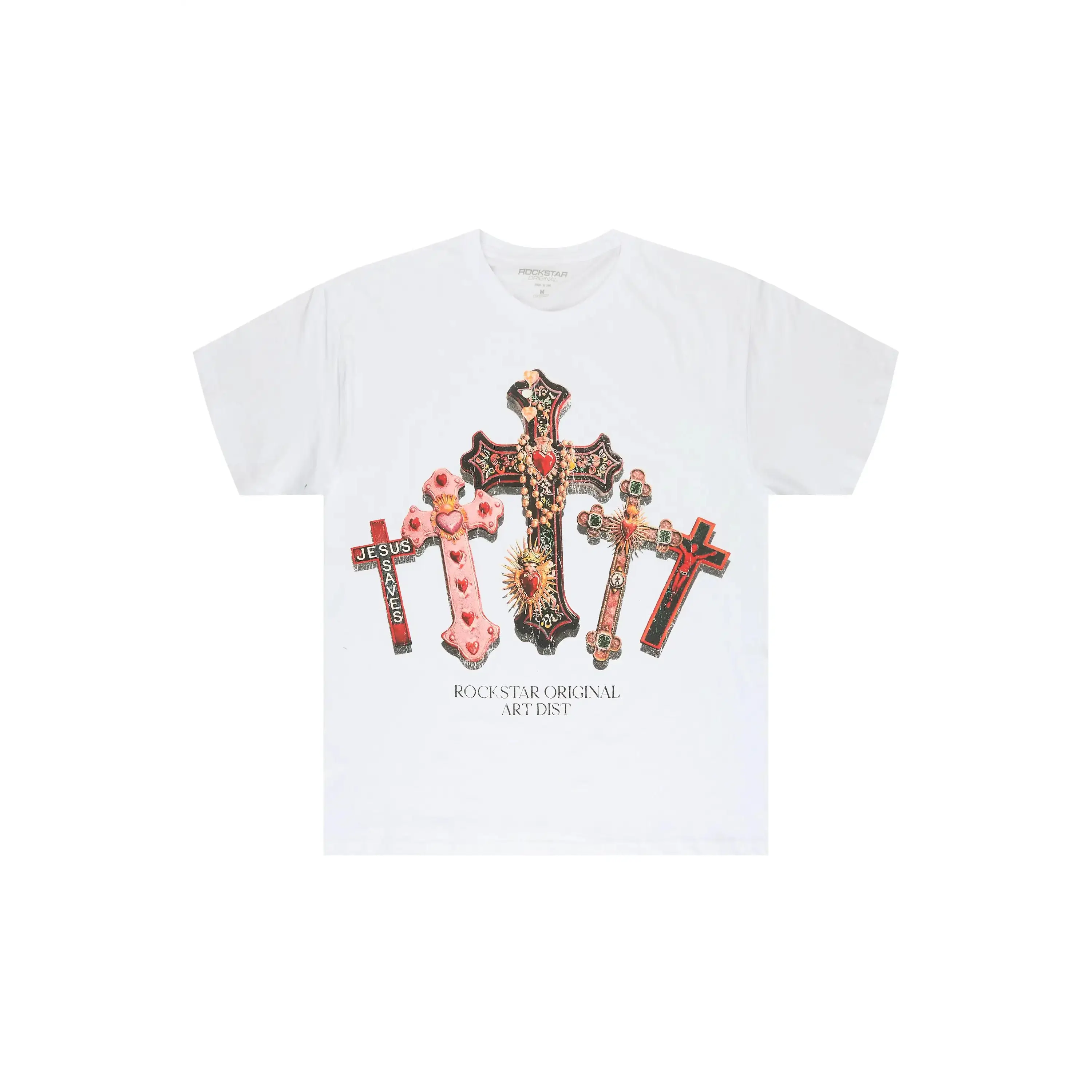 Xirel White Oversized Graphic T-Shirt