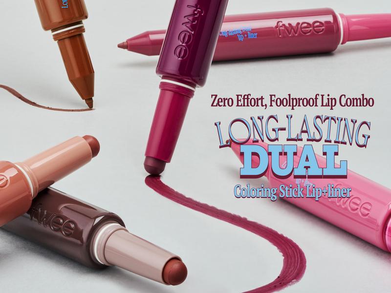 fwee LONG-LASTING DUAL COLORING STICK LIP + LINER | Lip Stick + Lip Liner | 1.2g