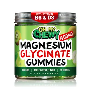 Center-Filled Magnesium Glycinate Gummies 400mg – High-Absorption  – Vegan, Pectin-Based, Non-GMO Healthcare Dietary