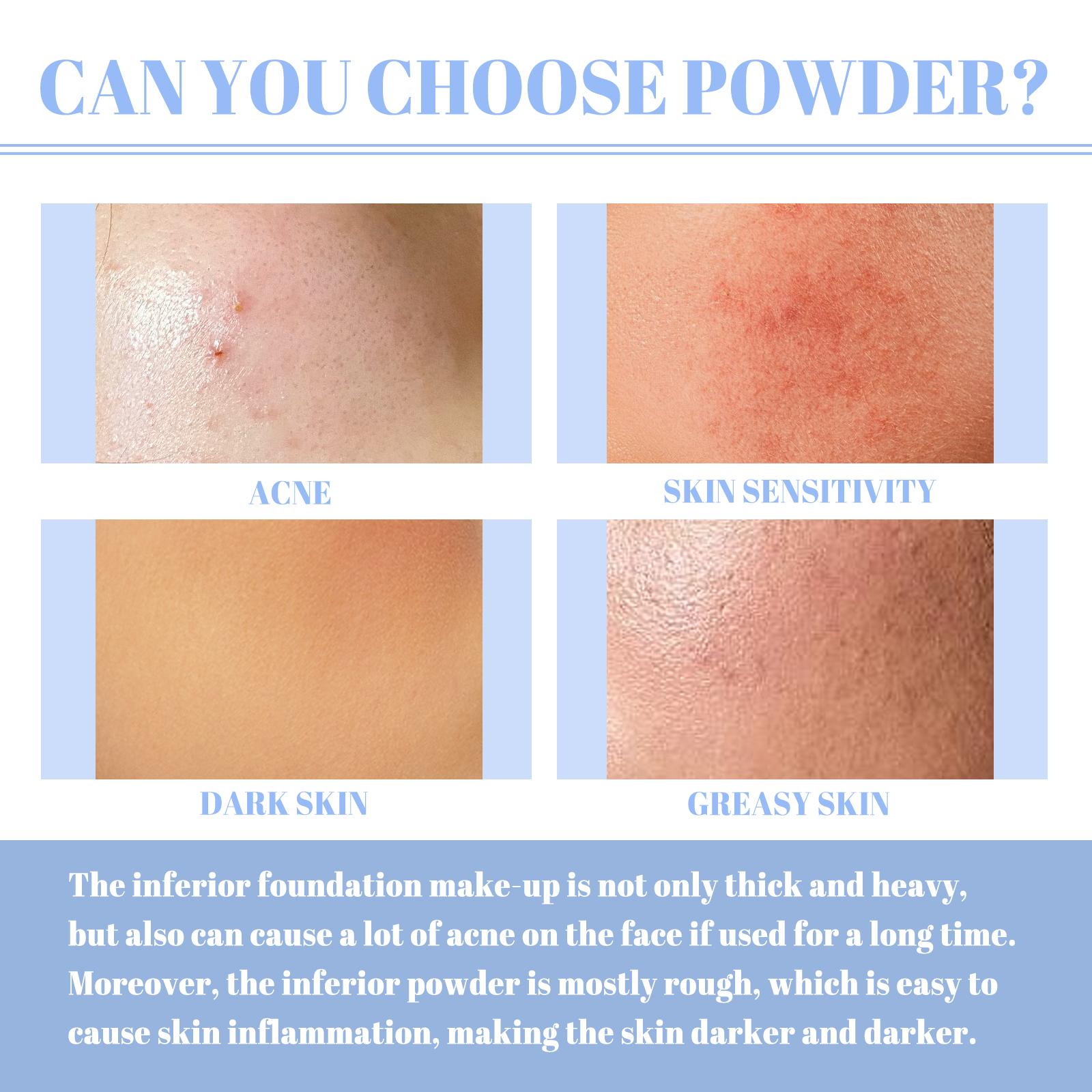 OUHOE Matte Face Powder – Oil Control, Waterproof, Lightweight, Talc-Free, Long-Lasting, With Puff touch-ups