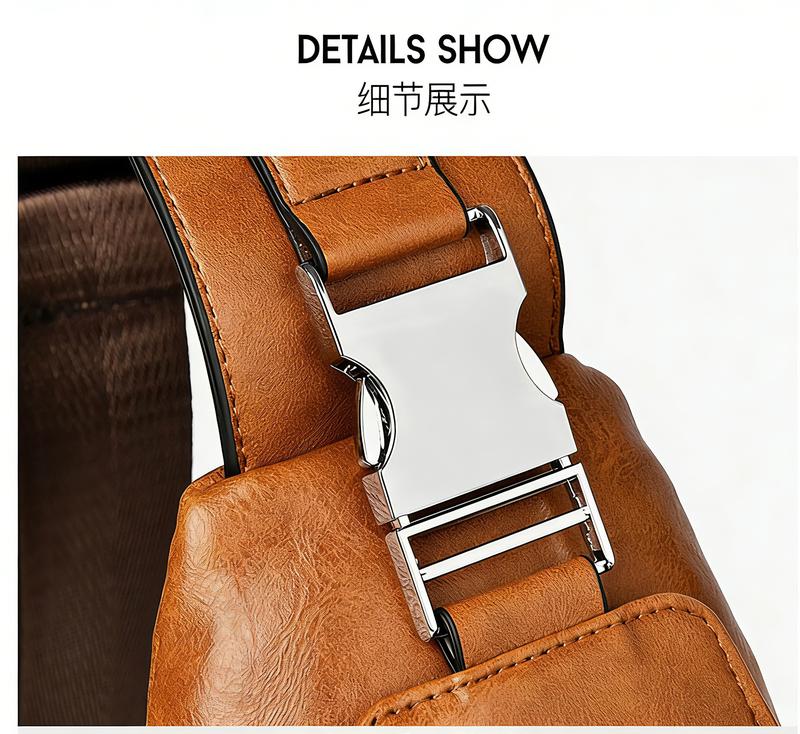 Men Water-Resistant Lychee Texture PU Crossbody Sling Fits Phone Wallet Daily Commute Work School Anime Inspired Small Black Tote Bag Large Capacity Waterproof Travel RFID Multi-Slot Bat Matte Minimalist Green Drywall Tool brown shoulder