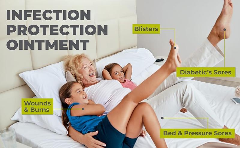 terrasil Care 3X -  Wound Healing Ointment, Infection Protection for Bed Sores, Pressure Sores, Blisters, Cuts, Burns & First Aid. Dermatologist-Tested, Hypoallergenic Approved (.5oz)