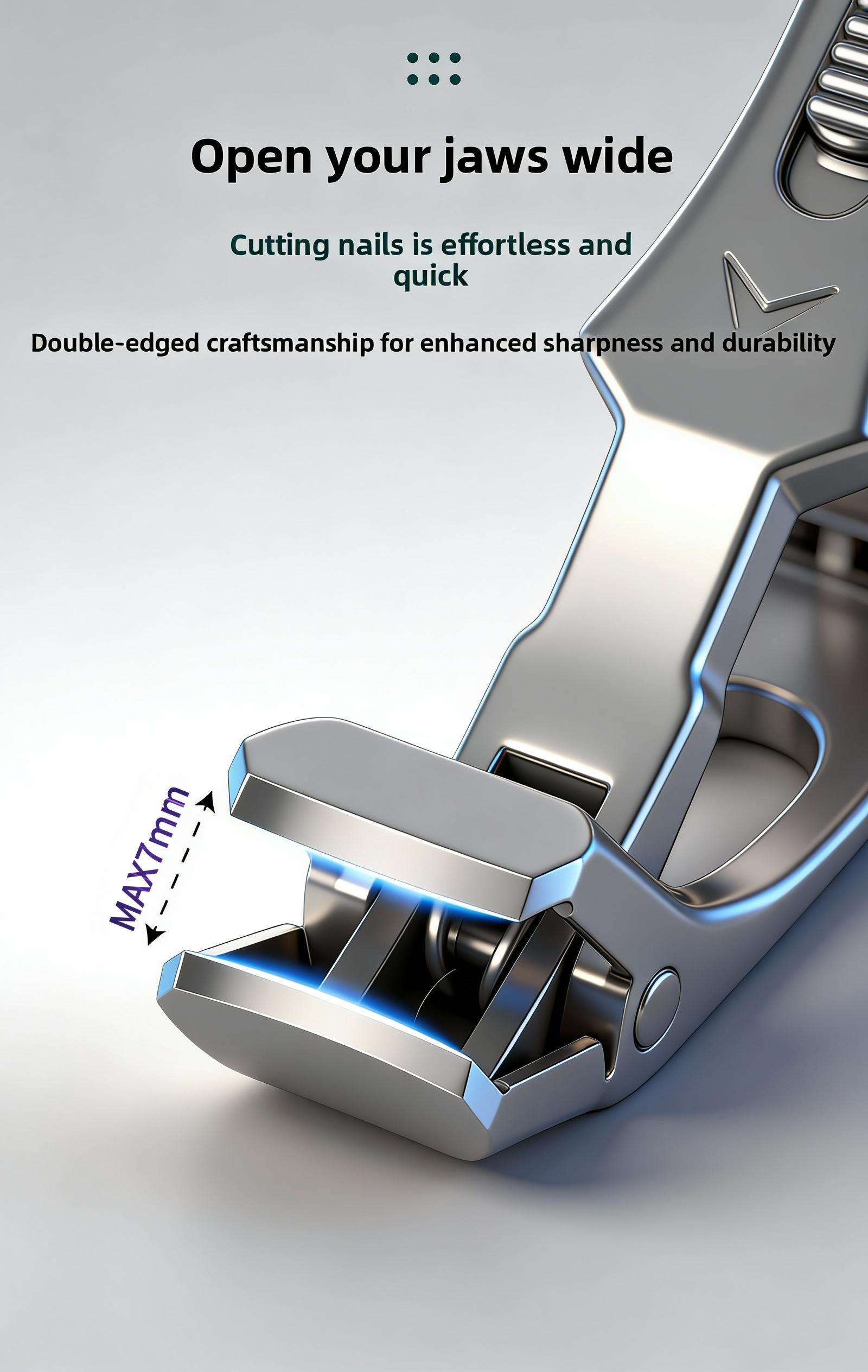 Thick Toenail Clippers for Seniors, Upgraded Version with Wide Opening Large Angle Nail Clipper, Durable and Sharp, Suitable for Thick Finger and Toenails