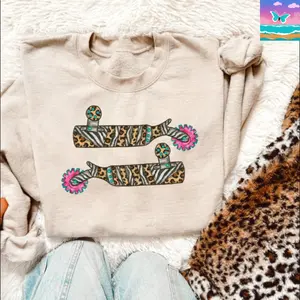 The mix print spurs Crewneck & T-shirt, Western cowboy Graphic Hoodie, Trending western Graphic Hoodie, Western Boutique, Handmade, cowboy stuff, western sweatshirt, Outdoorsy gifts
