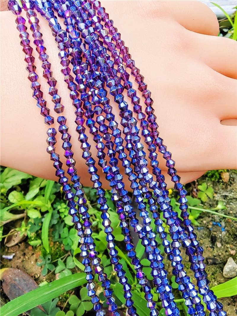 【C004】4mm Crystal glass bicone beads Pointed Beads Diamond faceted Beads DIY Jewelry Bracelet Accessories Loose Beads Beading Making