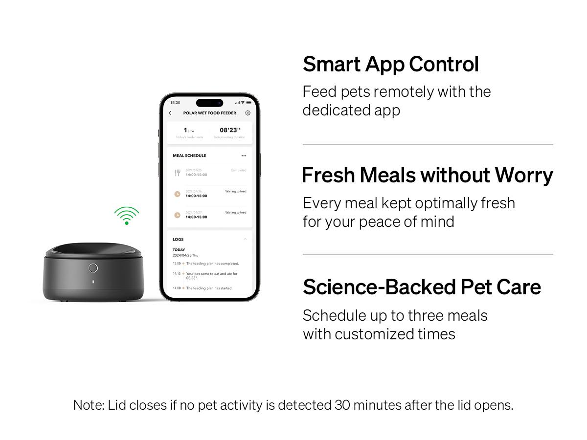 PETLIBRO Automatic Cat Feeder, Refrigerated wet food dispenser with WiFi control, 3 days freshness, 3 timed meals,  quick cooling Feeding