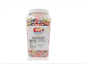 Sarah's Candy Factory Assorted Dehydrated Marshmallow Bits in Jar, 1lb PACK 1