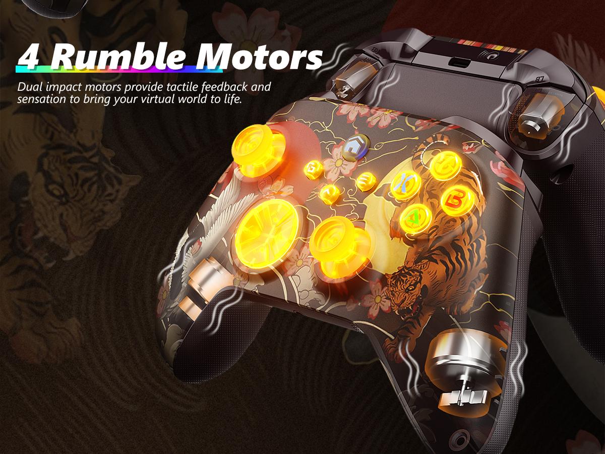 Tiger & Crane Multi-Platform WiFi Wireless Controller for Xbox One/Series X|S, Windows 10/11,Hall Effect Triggers, Turbo & Macro Programmable Gamepad with RGB Battery Indicator, 3-Way Connectivity Tiger & Crane Multi-Platform WiFi Wireless Controller for Xbox One/Series X|S, Windows 10/11,Hall Effect Triggers, Turbo & Macro Programmable Gamepad with RGB Battery Indicator, 3-Way Connectivity