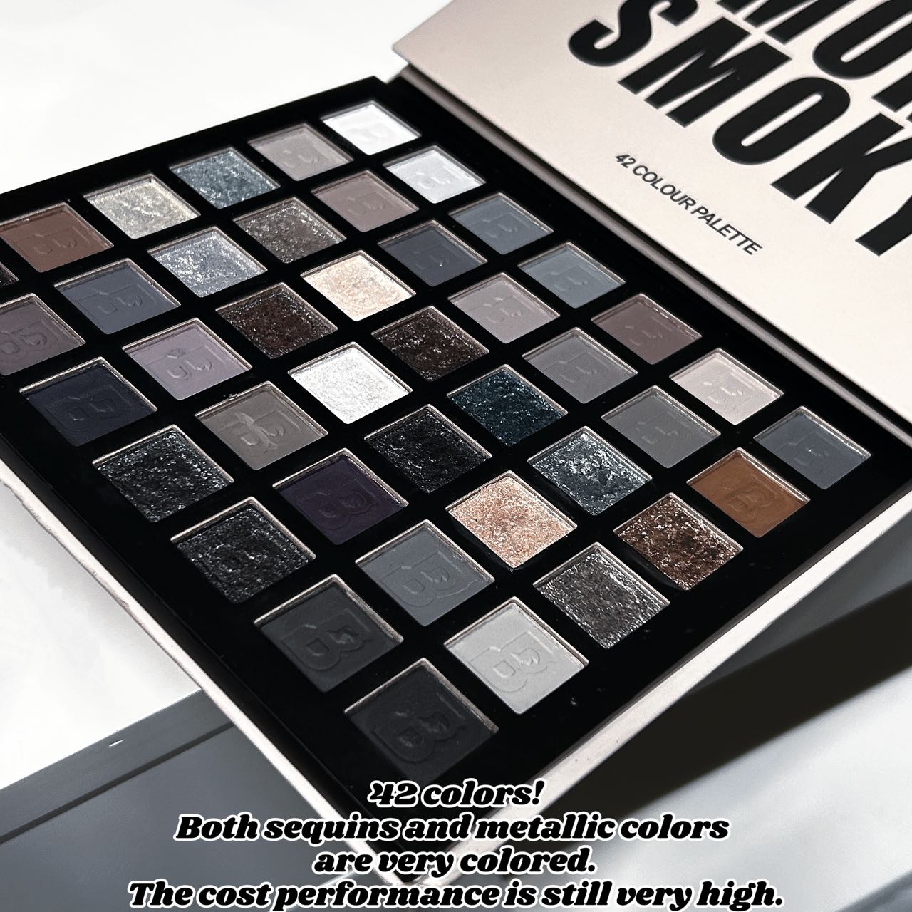 42-Color Smoky Eyeshadow Palette: Matte Shimmer&Glitter-24H Waterproof&Smudge-Proof Highly Pigmented with Natural Blurring Effect | Fine Powder No Fallout Perfect for Halloween Fall Festivities&Christmas Parties Party&Stage Must-Have Great Gift！！！