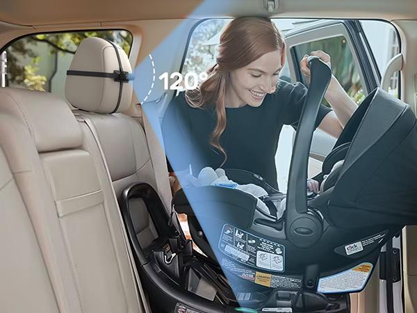 Grownsy Baby Car Camera, Baby Monitor, Baby Car Mirror 4.3'' HD 1080P Display with Night Vision Feature, Easy Install