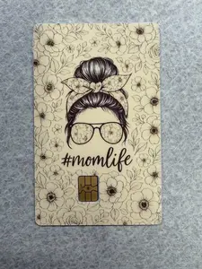 Anime Custom Credit Card Skin - MomLife Floral Design - Waterproof & Durable -