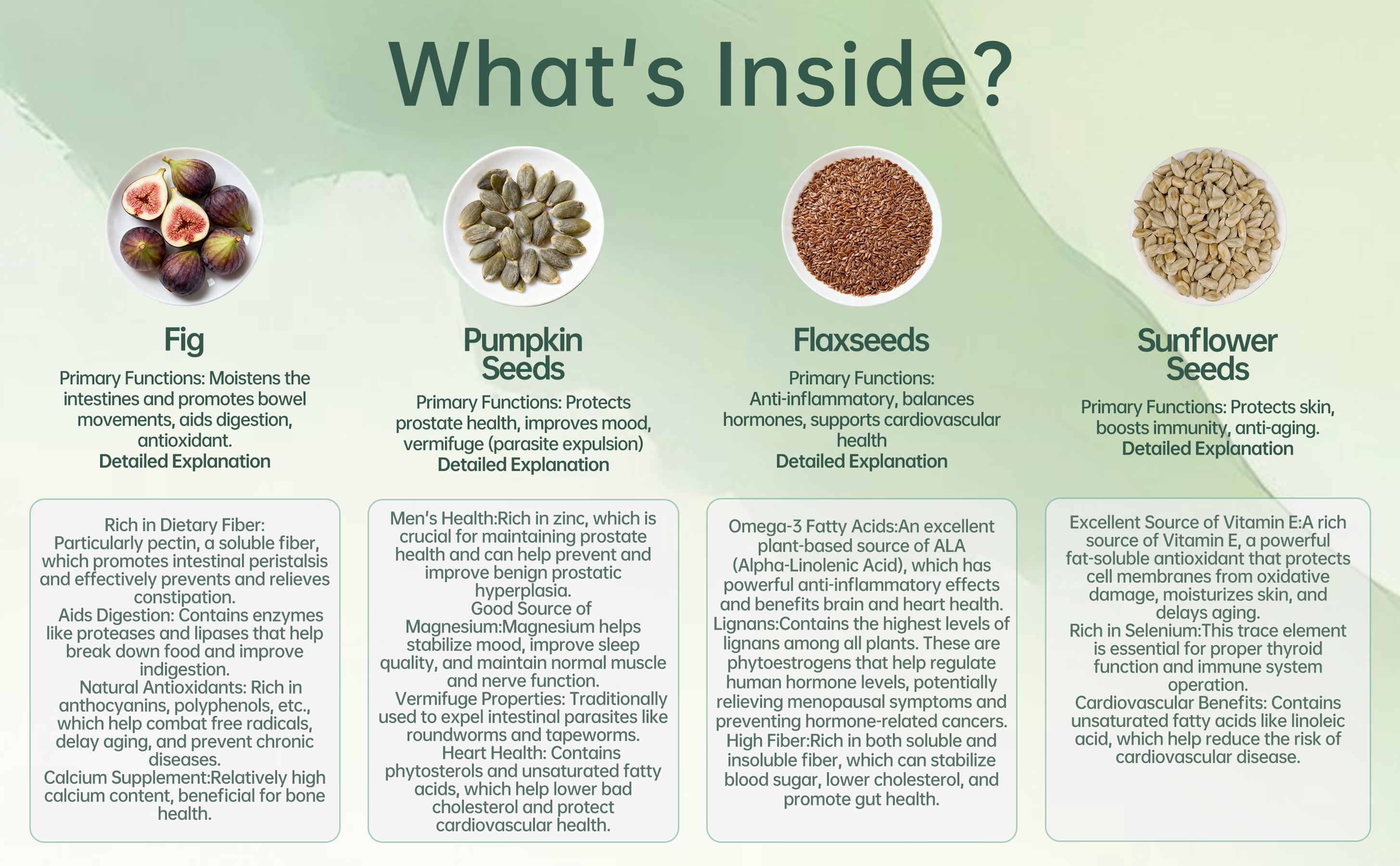 Monbrizz Nine Treasure Seed Tea,Hormone Balance for Women,Provides Antioxidant Effects，Traditional Medicinals Tea，Organic Herbal，Flaxseed, Black&White Sesame, Mulberry, Black Bean,20 teabags