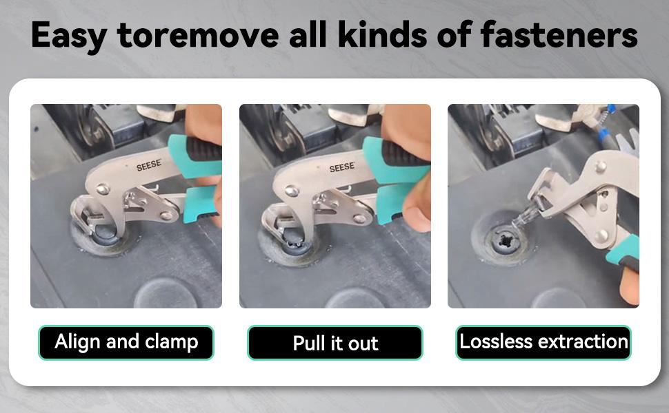 SEESE Auto Fastener Clip Removal Pliers- Heavy-Duty Metal Quick-Release Tool, Efficient Multi-Functional Car Stuff,Easy to Without Damage Re SEESE Auto Fastener Clip Removal Pliers- Heavy-Duty Metal Quick-Release Tool, Efficient Multi-Functional Car Stuff,Easy to Without Damage Re