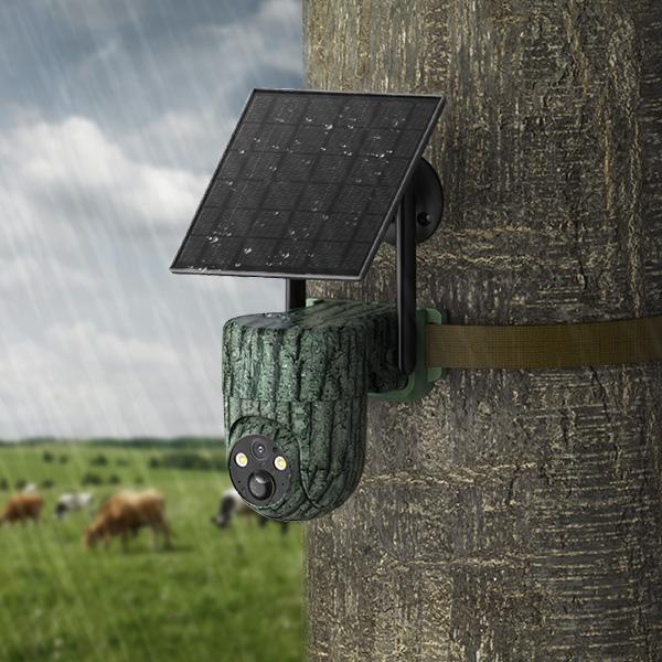 4G LTE Wireless Solar Powered Security Camera CB84S – 2K HDVideo 360°View, NoWiFi, Remote APP Controlled, Motion Activated, Night Vision, Outdoor, PIR Motion Detection, Data refill is required for Unlimited 4G data usage