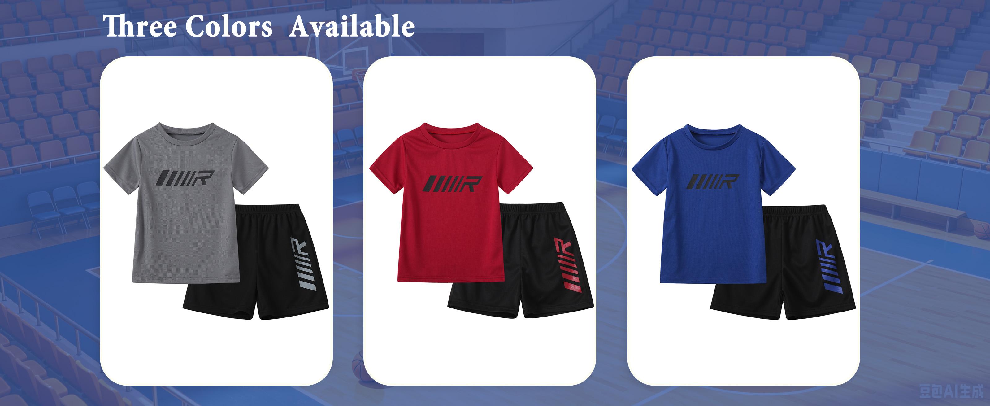 #SummerVibes Boys' 6-Piece Sporty Style Tee Shorts Set - Crew-Round Neck Breathable Athletic Tees, Casual Shorts for Ages 3-14 Spring-Summer Alphabet Kids' Fashion Suits, Crew Neck