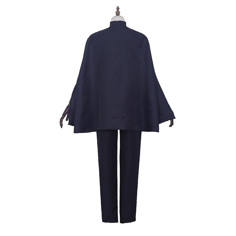 Anime Zenin Maki Cosplay Costume Jujutsu Kaisen Season 2 Wig Dark Blue Cloak Glasses Tattoo Green Short Wig Bandages