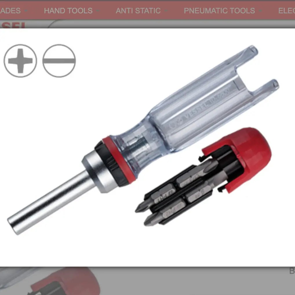 VESSEL Ratchet Driver with 4 Bits Set (#TD-6804MG)
