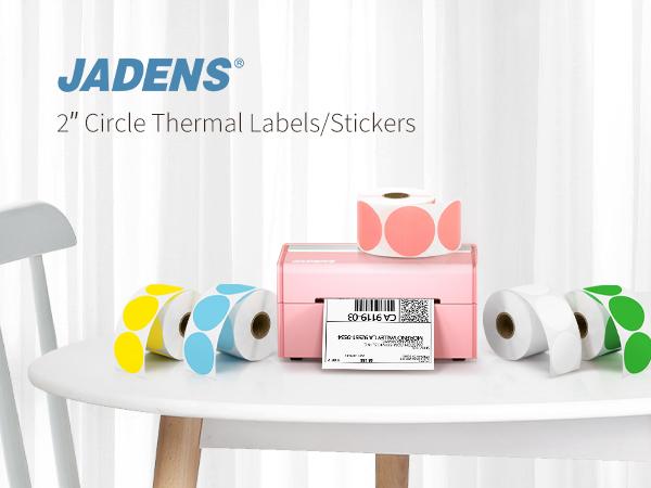JADENS Circle Sticker Label 2inch Self-Adhesive Label for DIY Logo, QR Code, Name Tag,Father's Day