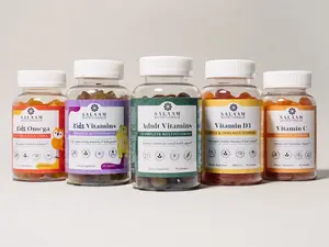 Salaam Nutritionals Halal Full Family Essentials Bundle 5 Bottles Gummies Set for Adults & Kids Multivitamin D3 C Omega DHA Support