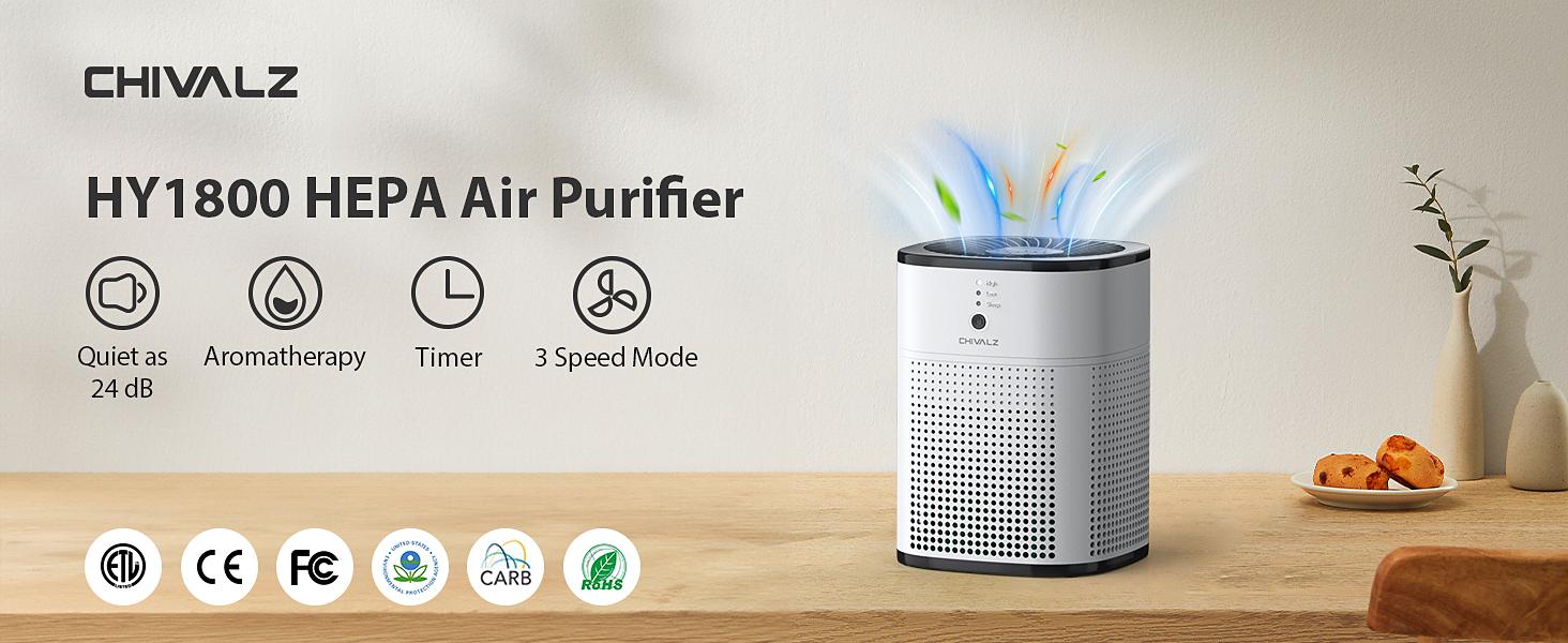 CHIVALZ 2 Pack air purifiers for Home bedroom, nursery, offices, Quite with sleep mode 24dB. HEAP Filter for Pet&smoke  natures air filter #TikTokShopBlackFriday