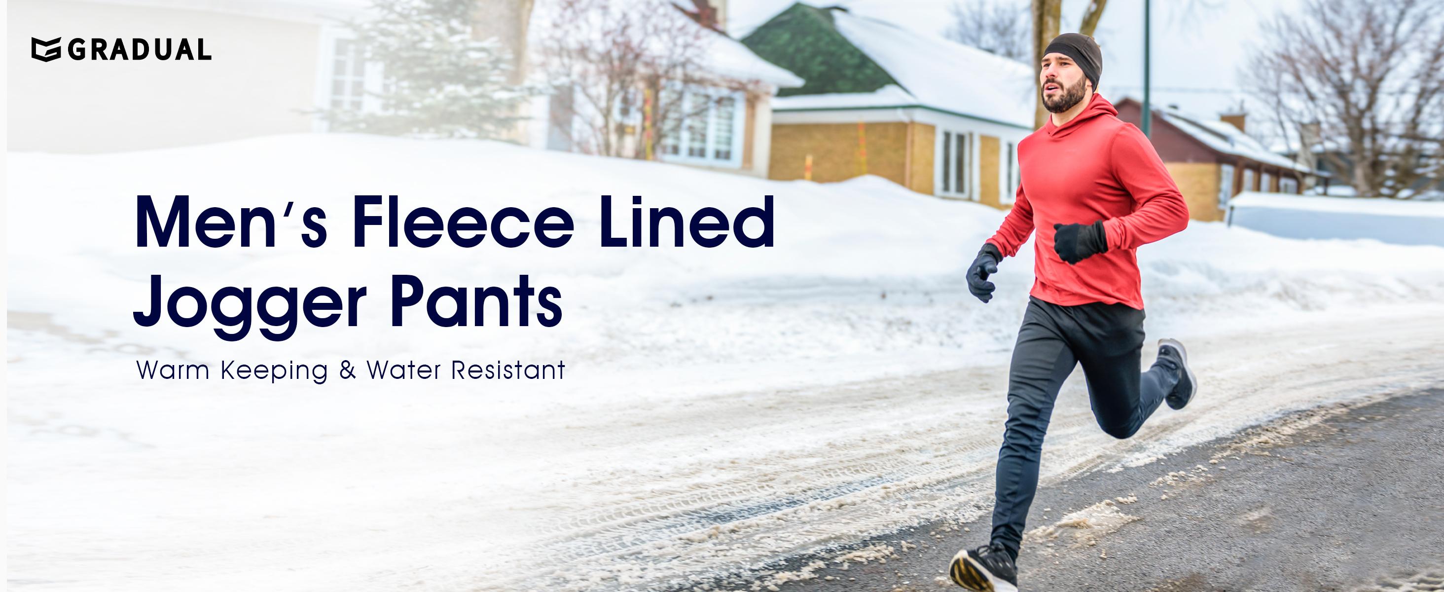 G Gradual Men's Fleece Joggers with Zipper Pockets Winter Warm Pants Water Resistant Athletic Workout Gym Sweatpants for Men Running Outfits SpringStatements