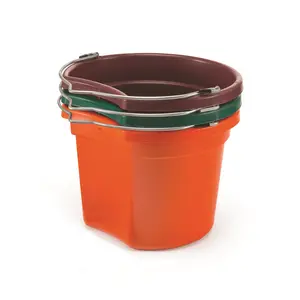 KD-154 8 Qt. Flat Back Silver Line Bucket | Lightweight Feed and Water Bucket